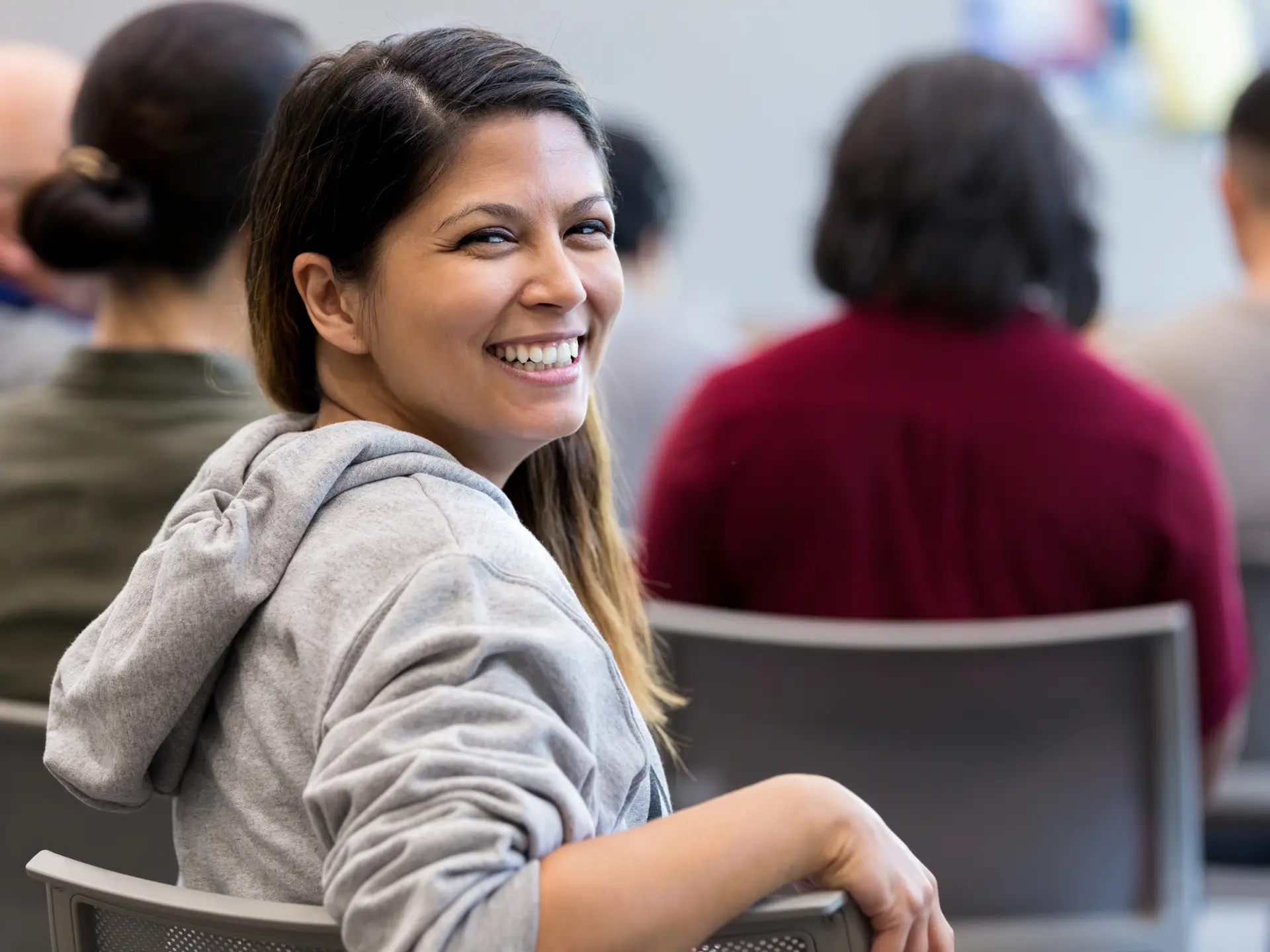 female veteran smiling
